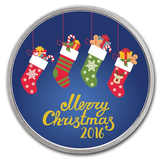 1 oz Silver Colorized Round - APMEX (Stocking Stuffer) 1 oz Silver Colorized Round - APMEX (Stocking Stuffer)